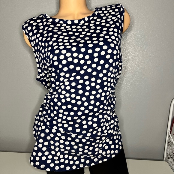 LuLaRoe Navy Polka Dot Women's Sleeveless Top - Picture 1 of 8